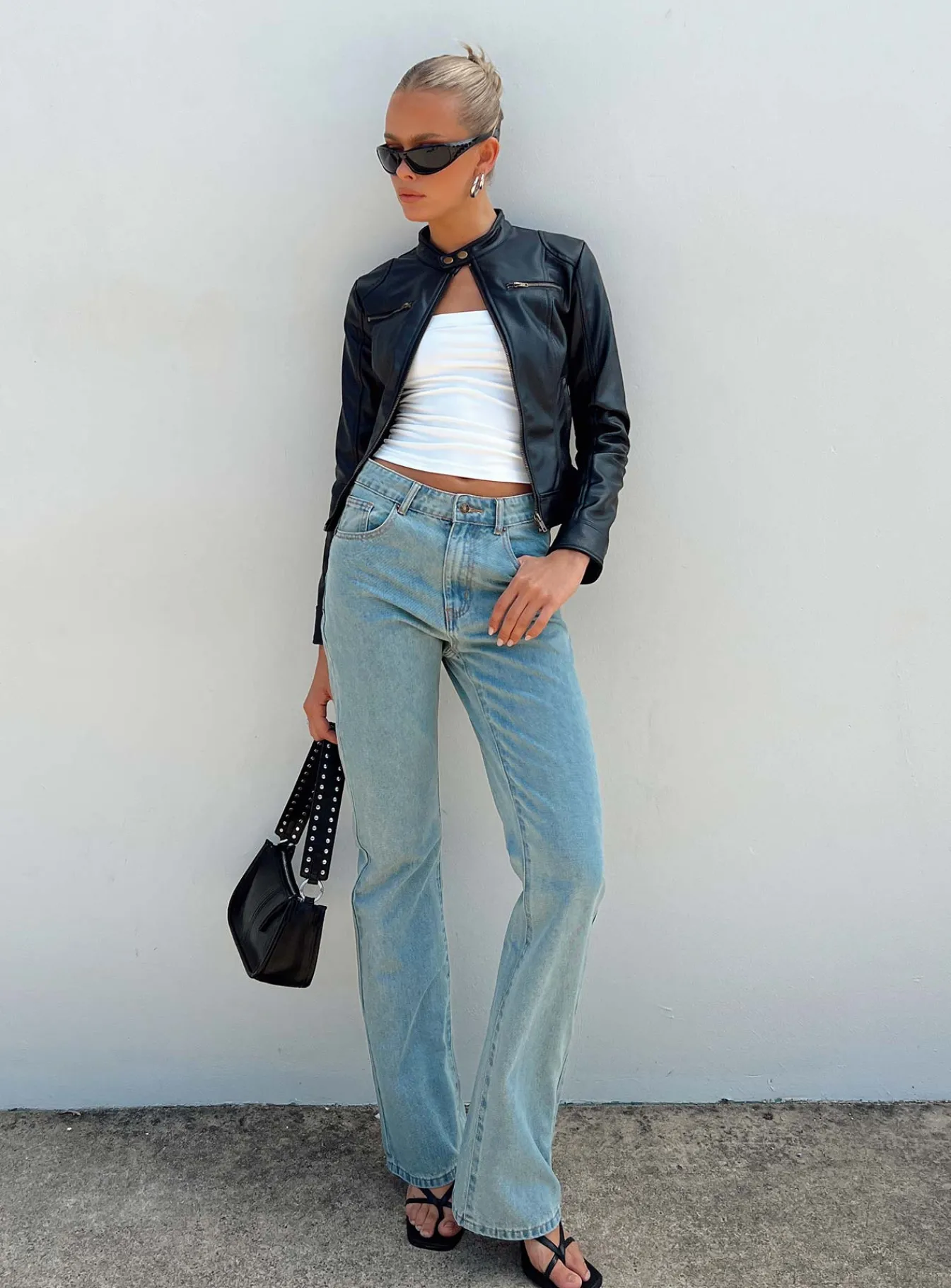 Princess Polly Rome Pants Light Denim Clearance