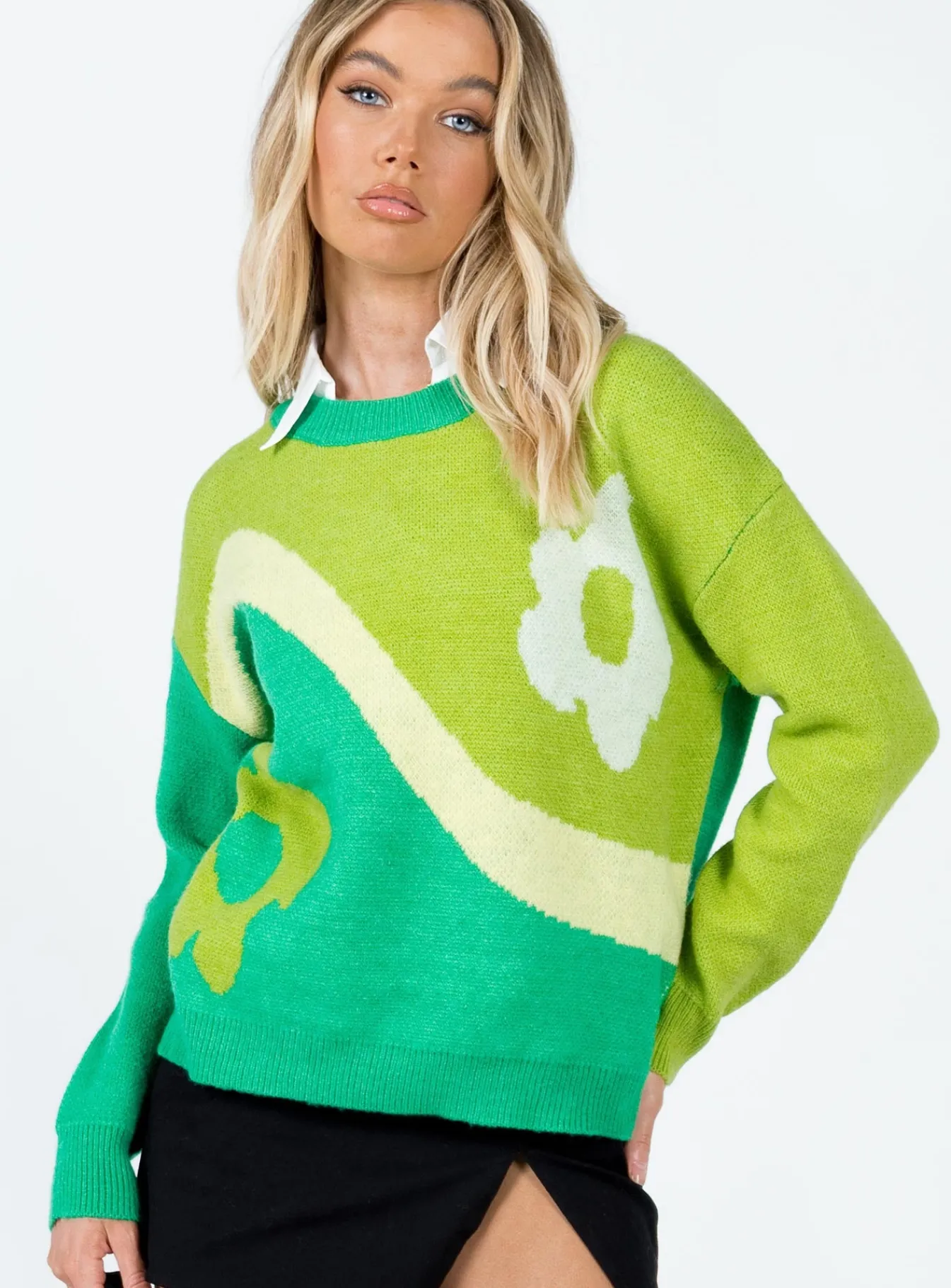 Princess Polly Ronalee Sweater Green Best
