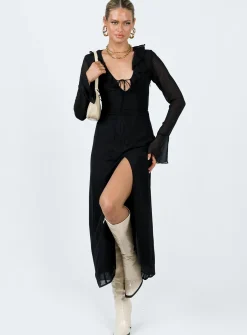 Princess Polly Rosalia Maxi Dress  Black Outlet