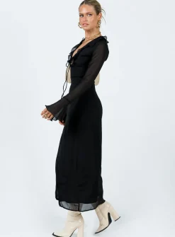 Princess Polly Rosalia Maxi Dress Black Outlet