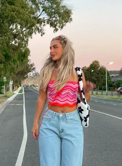 Princess Polly Rosalia Top  Pink Cheap