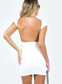 Princess Polly Rosalinda Mini Dress White Clearance