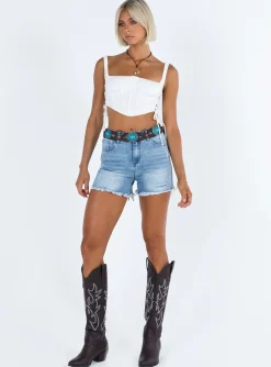 Princess Polly Rosello Top  White Shop