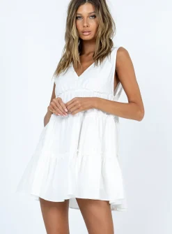 Princess Polly Rosetta Mini Dress  White Cheap