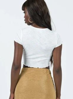 Princess Polly Rosier Top White Hot