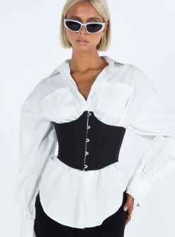 Princess Polly Rosina Underbust Corset  Black Shop