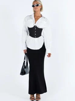 Princess Polly Rosina Underbust Corset  Black Shop