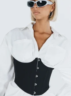 Princess Polly Rosina Underbust Corset  Black Shop