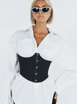 Princess Polly Rosina Underbust Corset  Black Shop