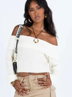 Princess Polly Rossetto Knit Sweater White Online