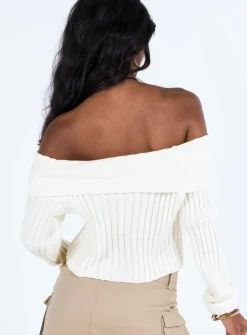 Princess Polly Rossetto Knit Sweater White Online