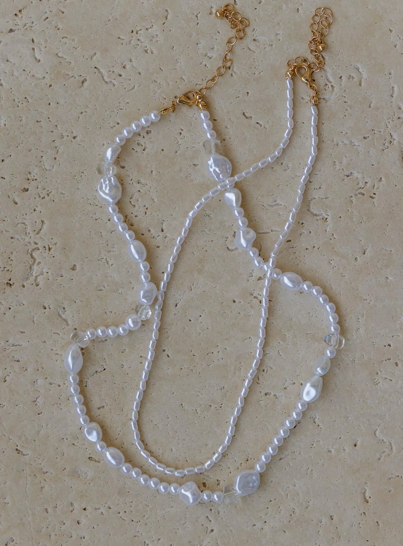 Princess Polly Rota Layered Necklace/ Pearl Gold Online