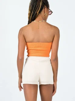 Princess Polly Rowen Basic Knit Shorts  Beige Cheap