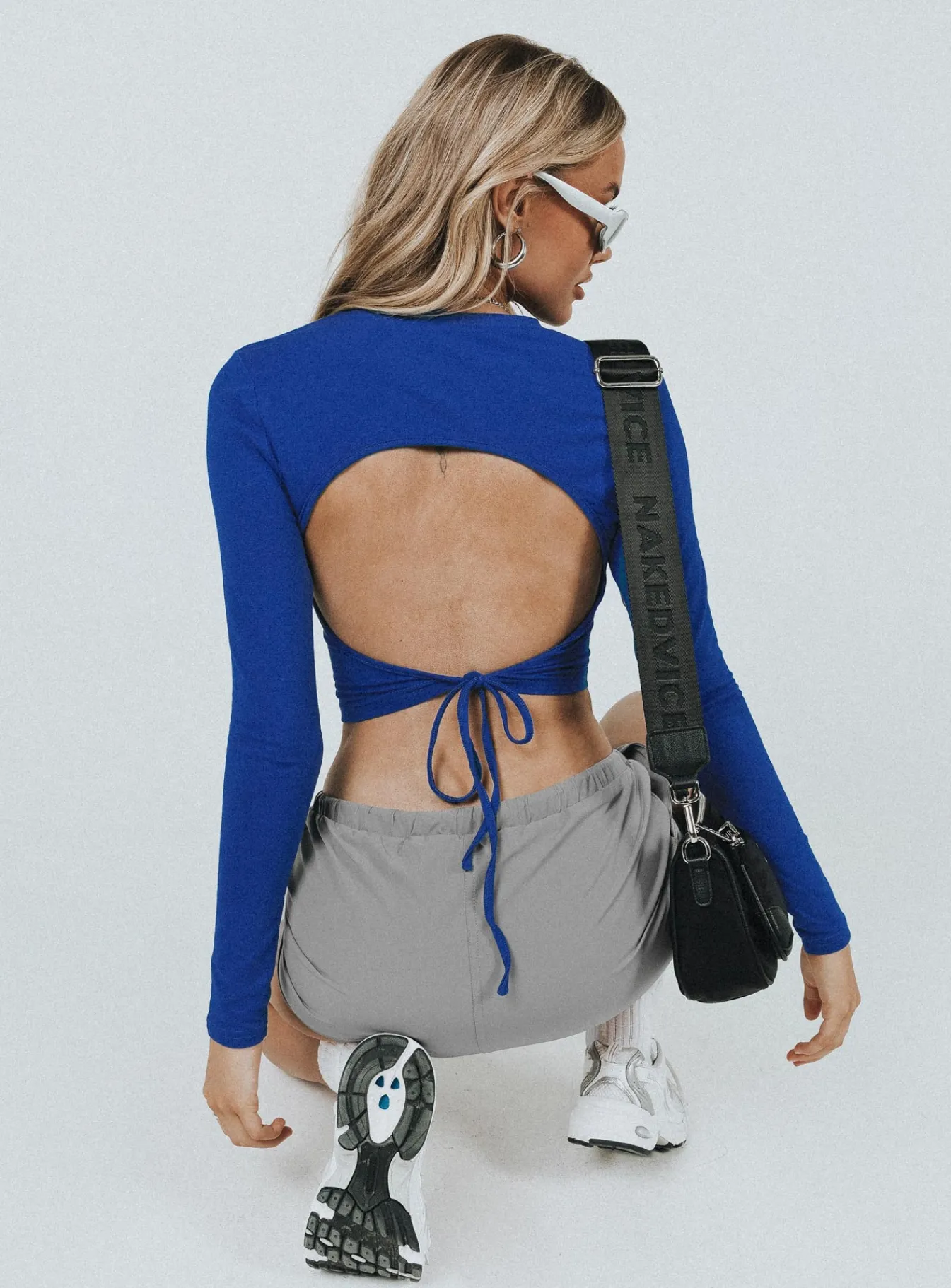 Princess Polly Royalist Long Sleeve Top Blue Hot