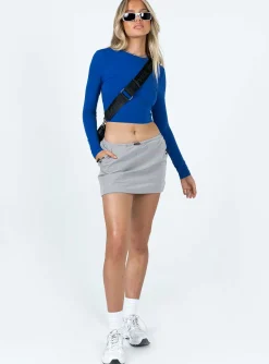 Princess Polly Royalist Long Sleeve Top Blue Hot