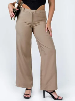 Princess Polly Rozzila Pants Taupe   Brown Sale