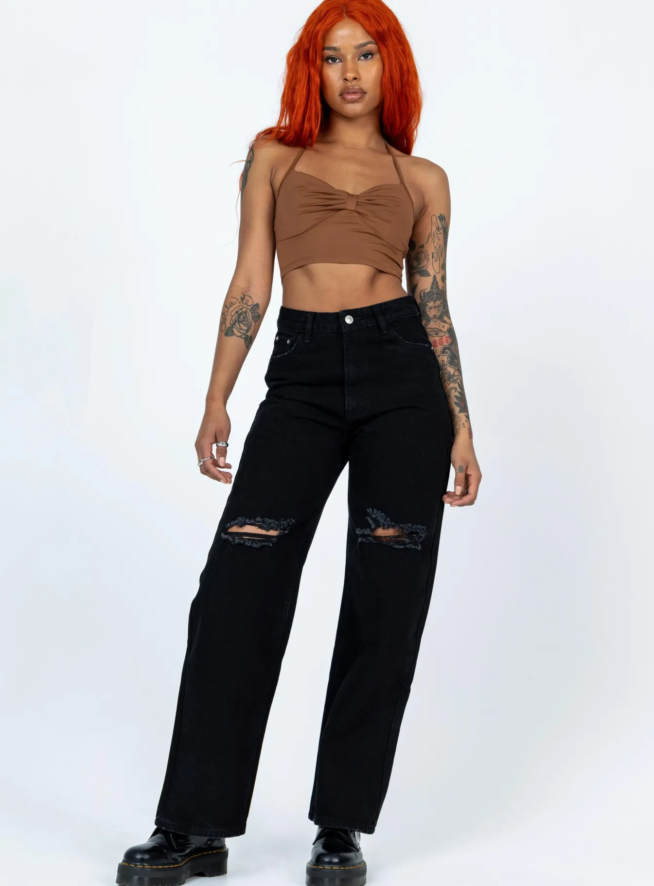 Princess Polly Rumi Top Brown Fashion