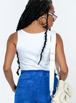Princess Polly Runaway Graphic Tank Top  White Store