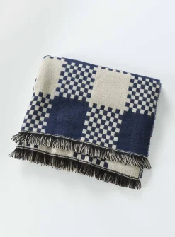 Princess Polly Ruthie Check Scarf Navy / White   Blue Fashion