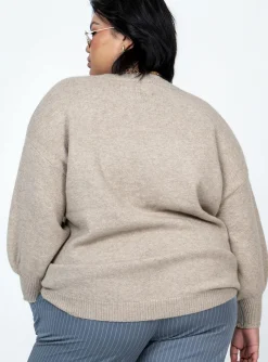 Princess Polly Ryanna Sweatercurve   Beige Hot