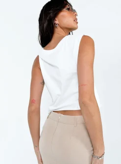 Princess Polly Ryder Graphic Tank Top  White Store