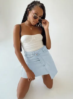 Princess Polly Ryder Light Washskirt  Denim Discount