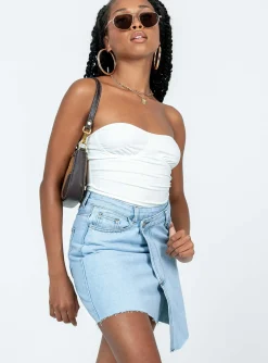 Princess Polly Ryder Light Washskirt Denim Discount