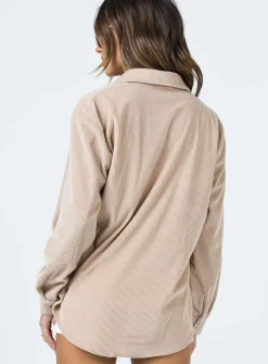 Princess Polly Rylan Shirt Beige Hot