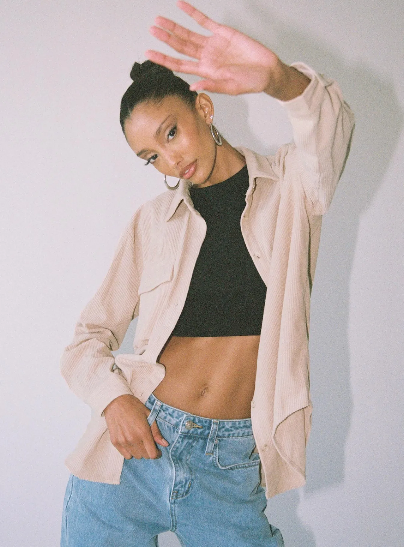 Princess Polly Rylan Shirt Beige Hot