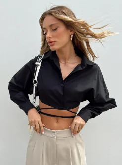 Princess Polly Rylen Long Sleeve Top Black Discount