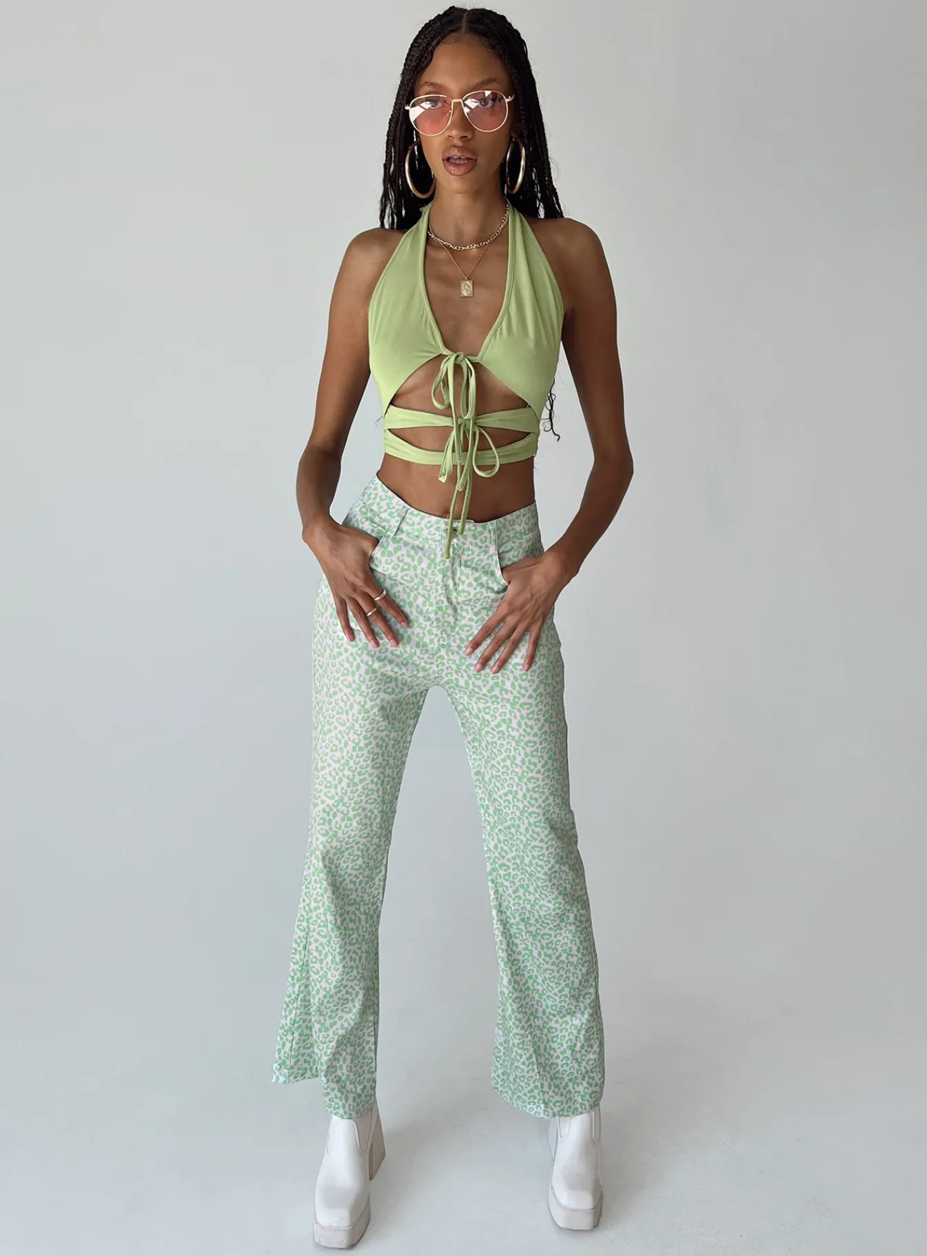 Princess Polly Ryllie Pants Green Fashion