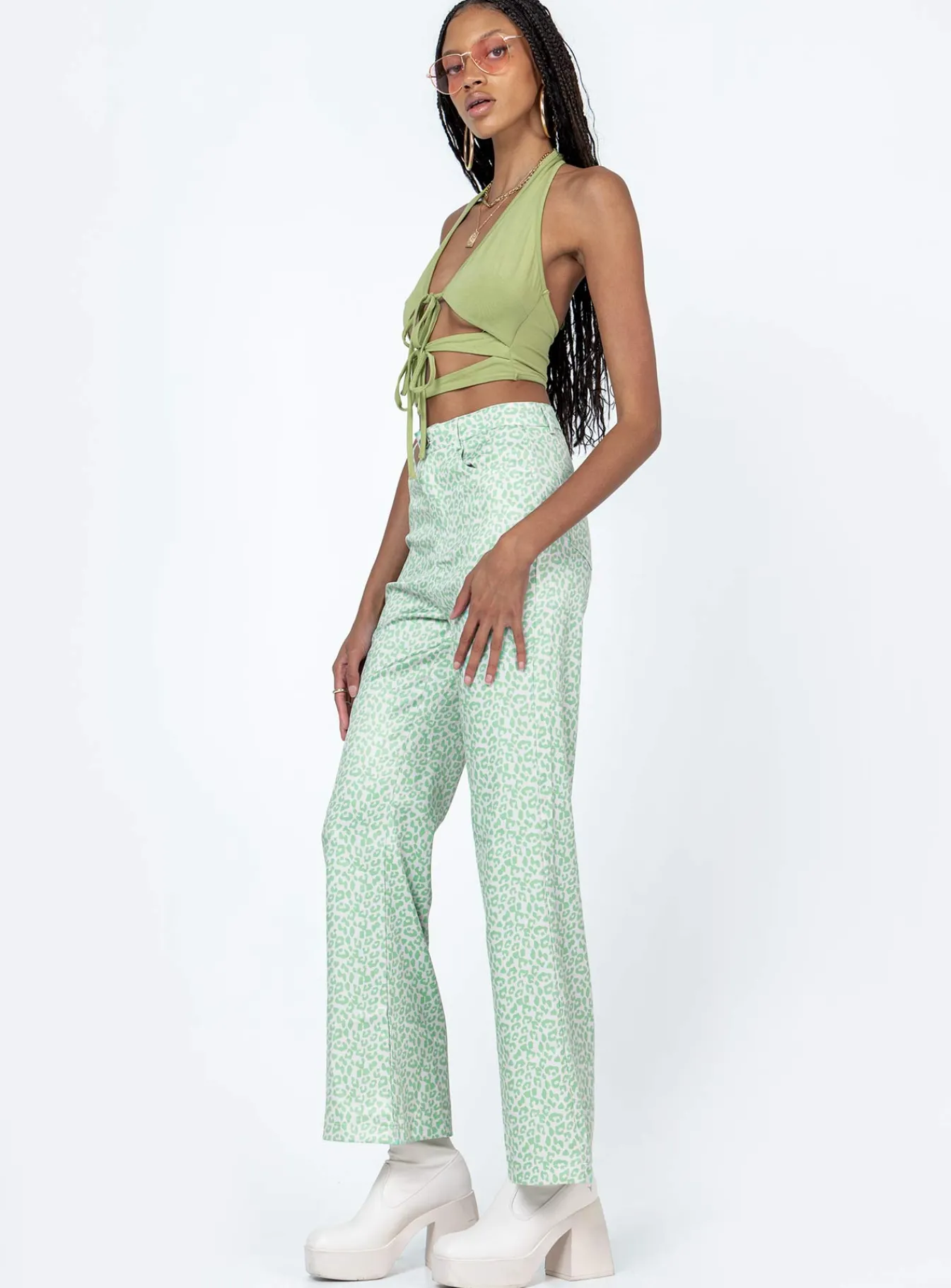 Princess Polly Ryllie Pants Green Fashion