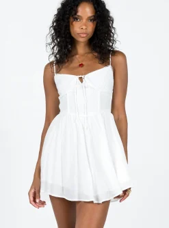 Princess Polly Ryrie Mini Dress  White Clearance
