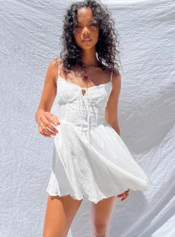 Princess Polly Ryrie Mini Dress  White Clearance