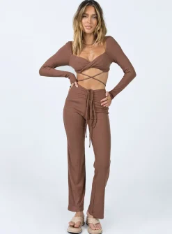 Princess Polly Sabrina Set  Brown Cheap