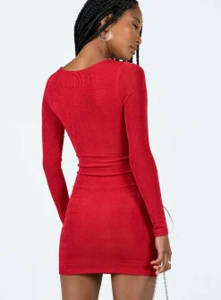 Princess Polly Saffron Mini Dress Red Outlet