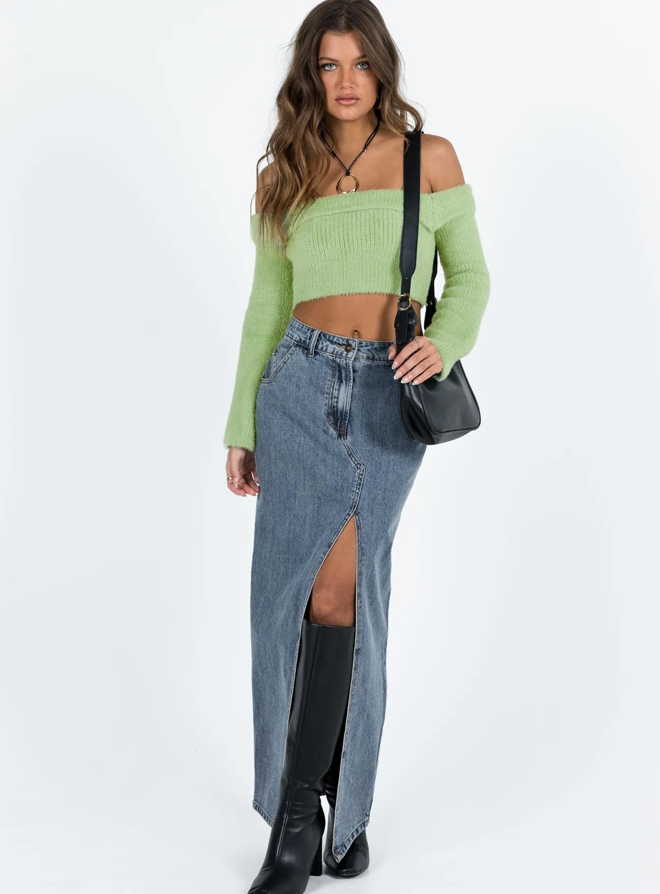 Princess Polly Salas Sweater Green Flash Sale