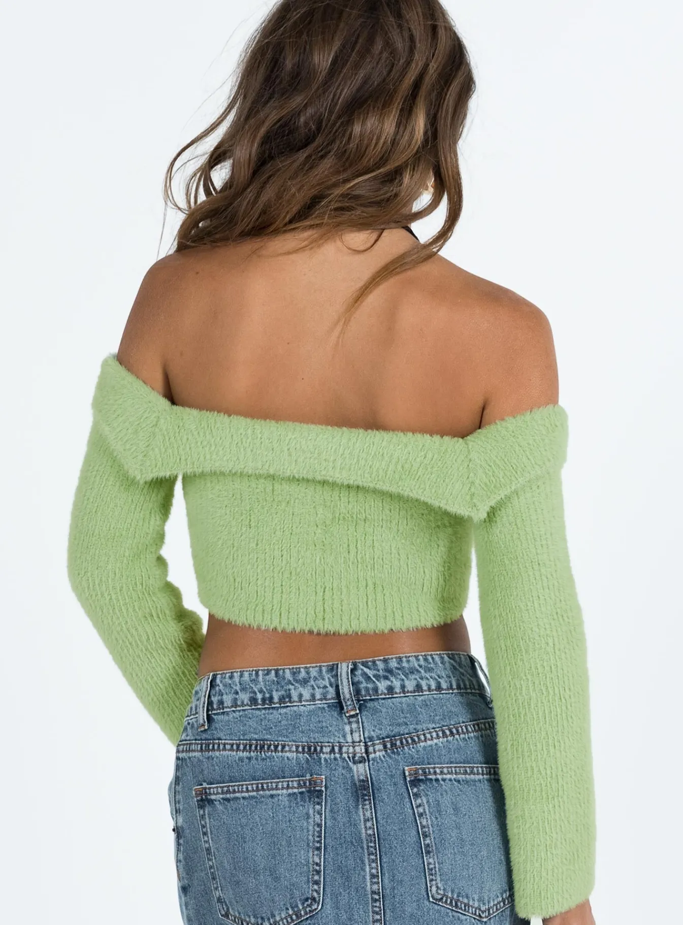 Princess Polly Salas Sweater Green Flash Sale