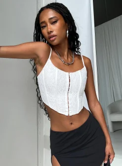 Princess Polly Saldana Top White Hot