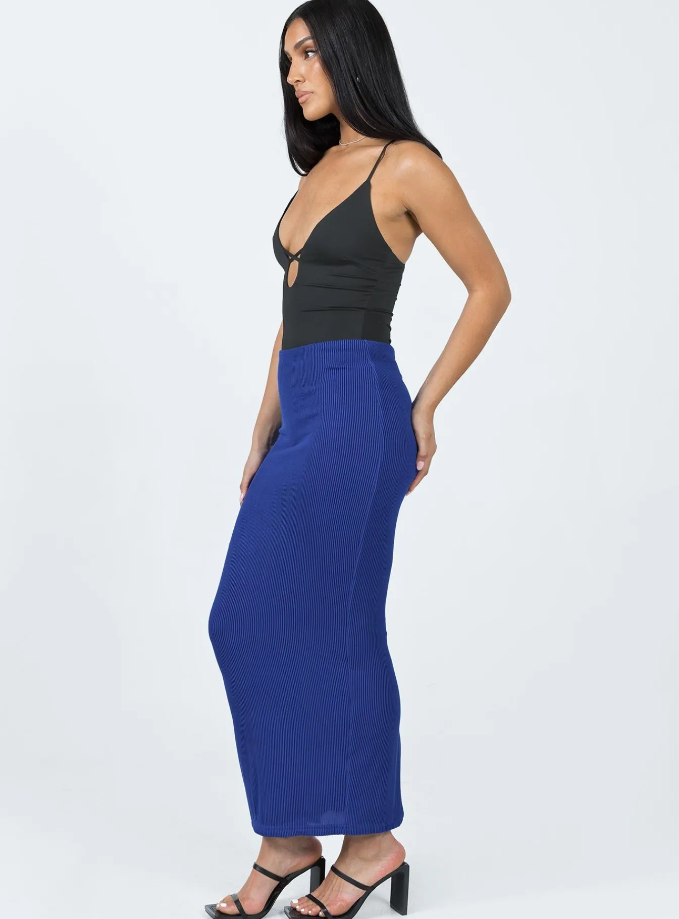 Princess Polly Salte Maxi Skirt Blue Online