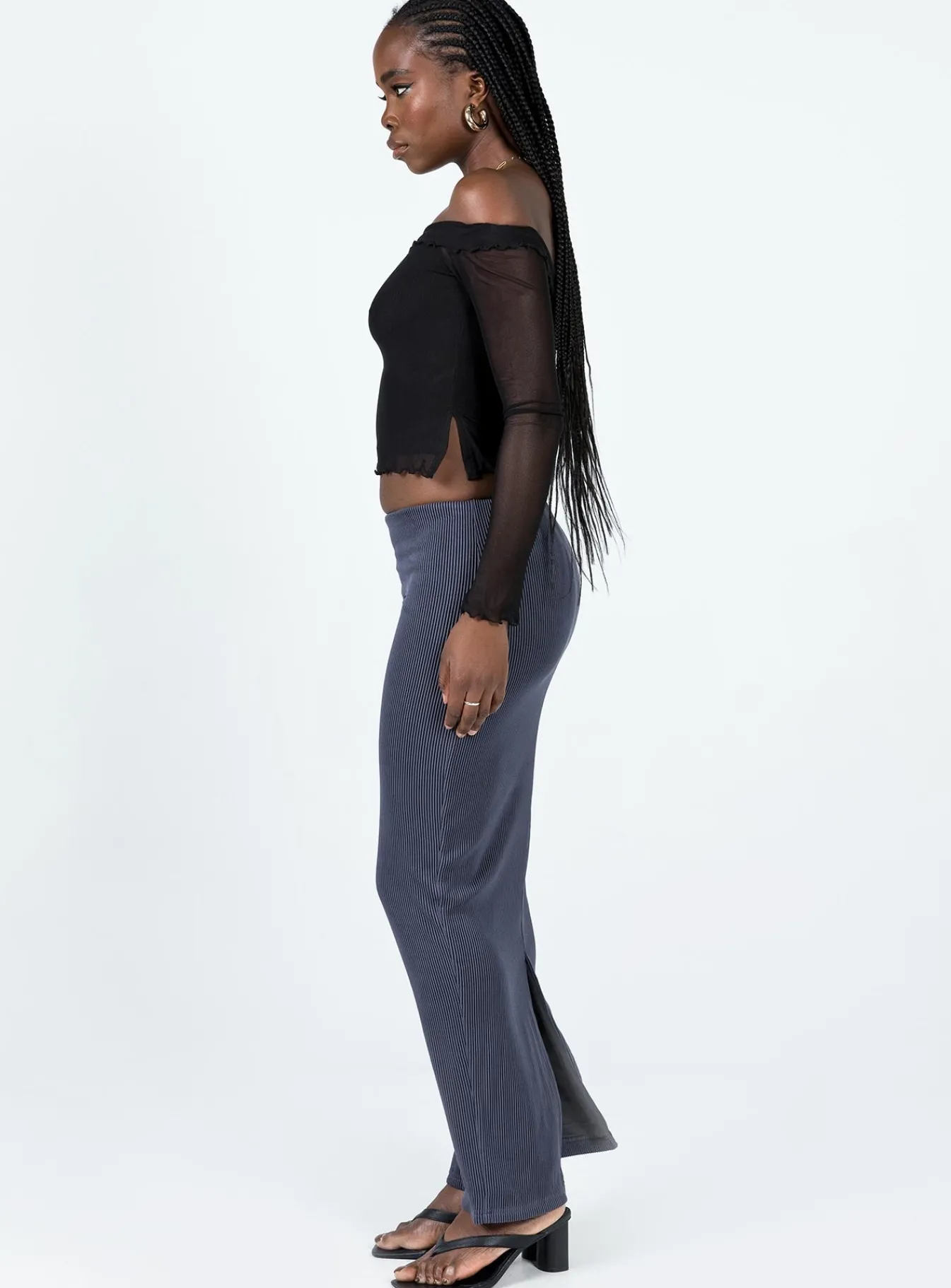 Princess Polly Salte Maxi Skirt Slate Cheap