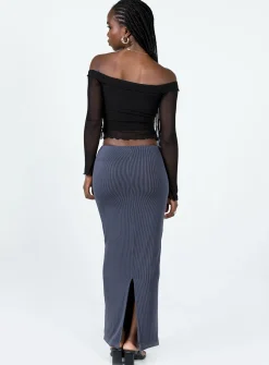 Princess Polly Salte Maxi Skirt Slate Cheap