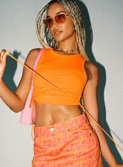 Princess Polly Samara Top  Orange Cheap