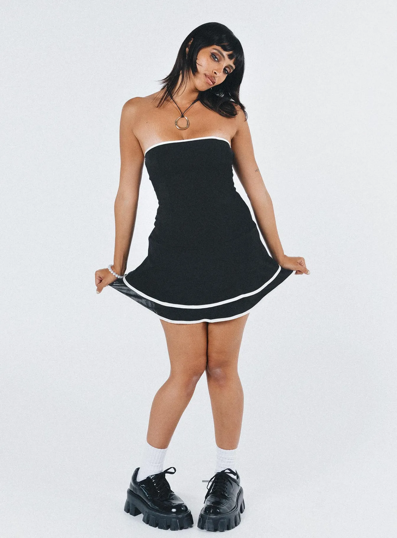 Princess Polly Samira Strapless Mini Dress Black Discount