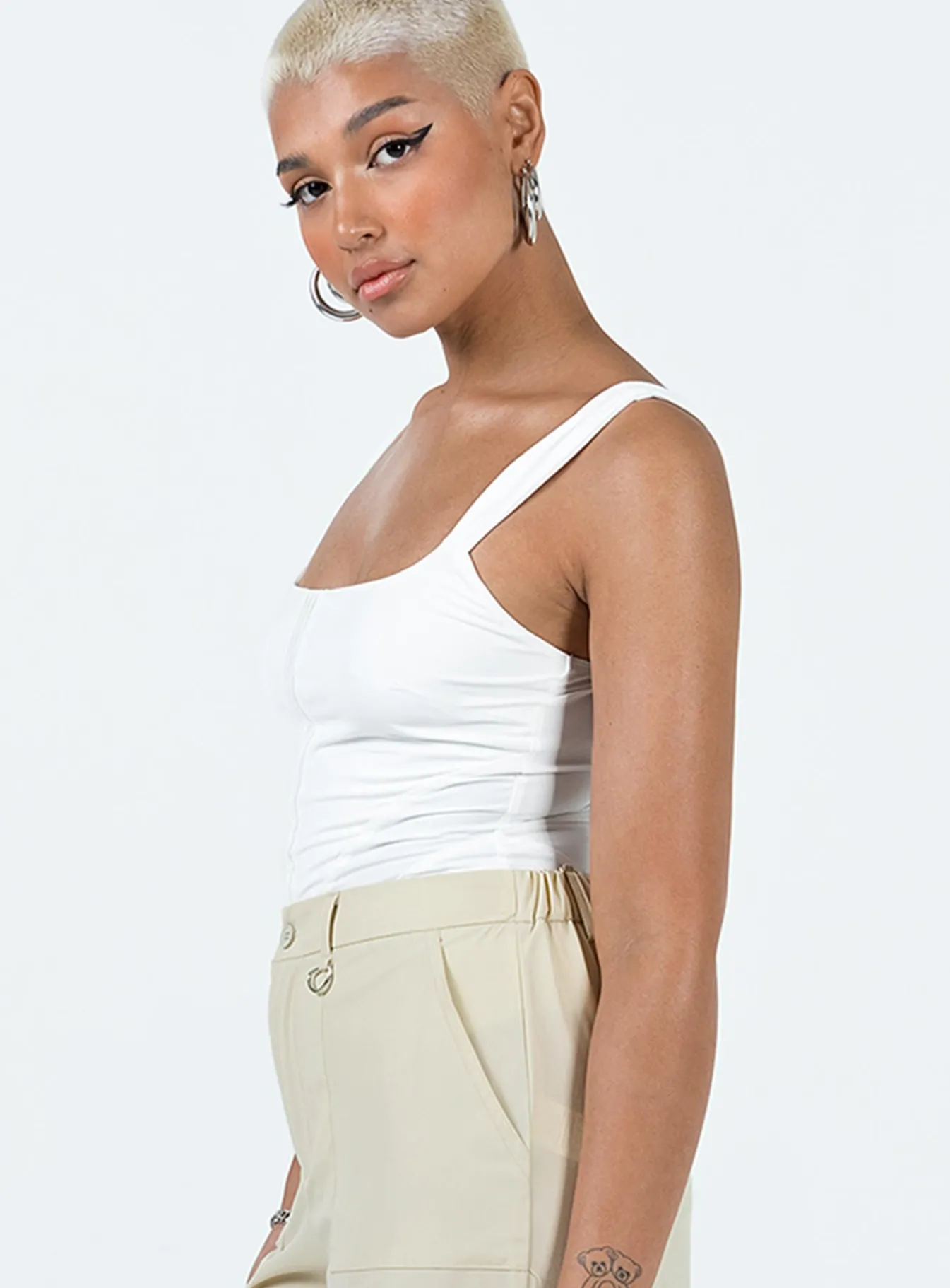 Princess Polly Samuel Corset Bodysuit White Flash Sale
