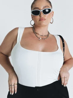 Princess Polly Samuel Corset Bodysuitcurve   White Discount