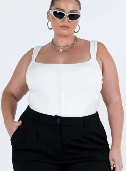 Princess Polly Samuel Corset Bodysuitcurve White Discount