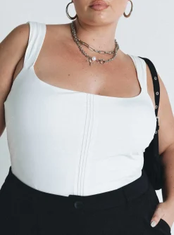 Princess Polly Samuel Corset Bodysuitcurve White Discount