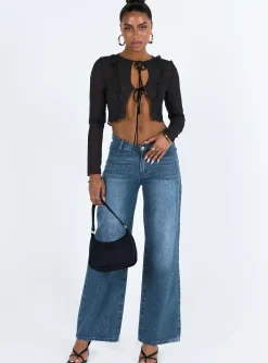 Princess Polly San Carlos Tie Top Black Discount