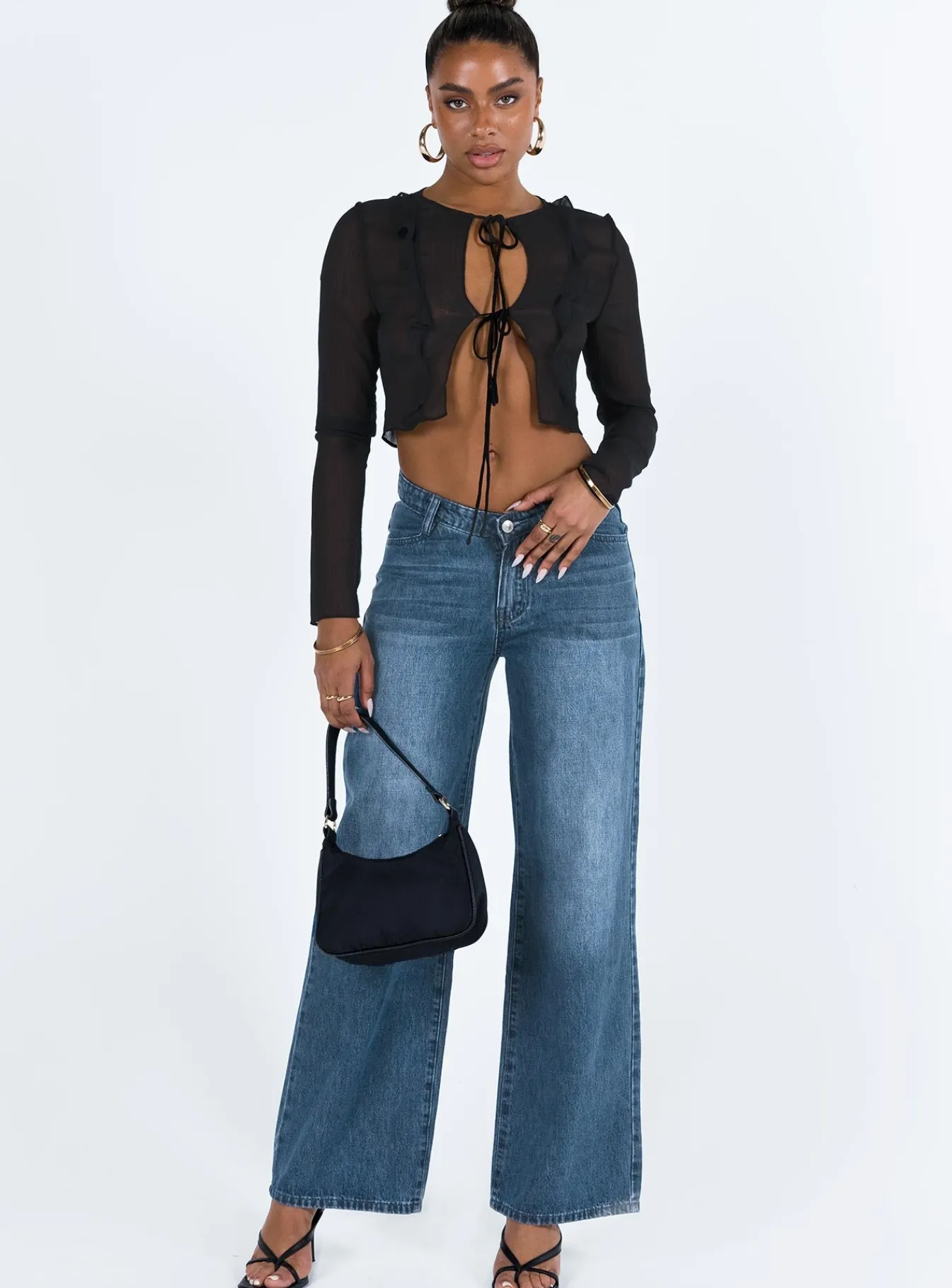 Princess Polly San Carlos Tie Top Black Discount
